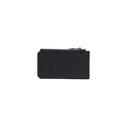Armani Exchange men wallet black leather zippered card case with embossed arx logo 13x7x1.5 cm polyester detail