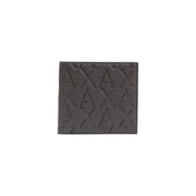 texture gris foncé Armani Exchange Portefeuille pour homme avec logo AXA en relief répété, pour un usage quotidien élégant