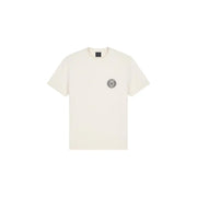 couleur crème Armani Exchange T-shirt blanc en coton pour homme avec logo brodé discret sur la poitrine gauche