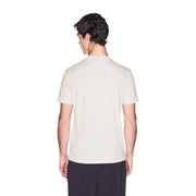 Armani Exchange T-shirt homme en coton blanc, style minimaliste, blanc cassé, manches courtes et col rond.
