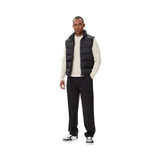 Armani Exchange Doudoune noire pour homme, matelassée et à col montant, vue de face