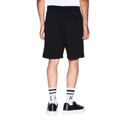 Armani Exchange Short noir pour homme, coupe décontractée et poches latérales discrètes, vue de face