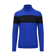 Armani Exchange Pull en viscose pour femme, bleu roi avec une rayure noire sur la poitrine, vue de face