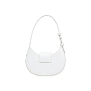 Armani Exchange Sac hobo en cuir blanc avec fermeture éclair et bandoulière réglable