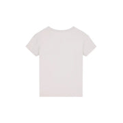 Armani Exchange women beige cotton short-sleeved t shirt with round neckline and minimalist design