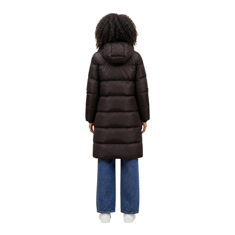 Armani Exchange Doudoune matelassée marron foncé pour femme, avec capuche, pour une protection optimale contre le froid.