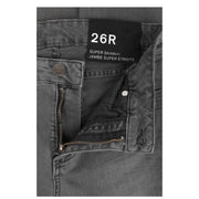 Jean en denim de coton gris foncé par armani exchange Femme, coupe super skinny effet usé, étiquette taille 26R visible