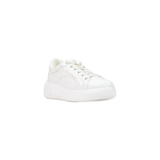 Armani Exchange women slip on sneakers in white polyurethane with low top design and chunky sole with subtle branding