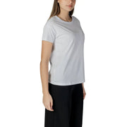 Armani Exchange women t-shirt white 100 percent cotton minimalist short sleeve with subtle chest logo