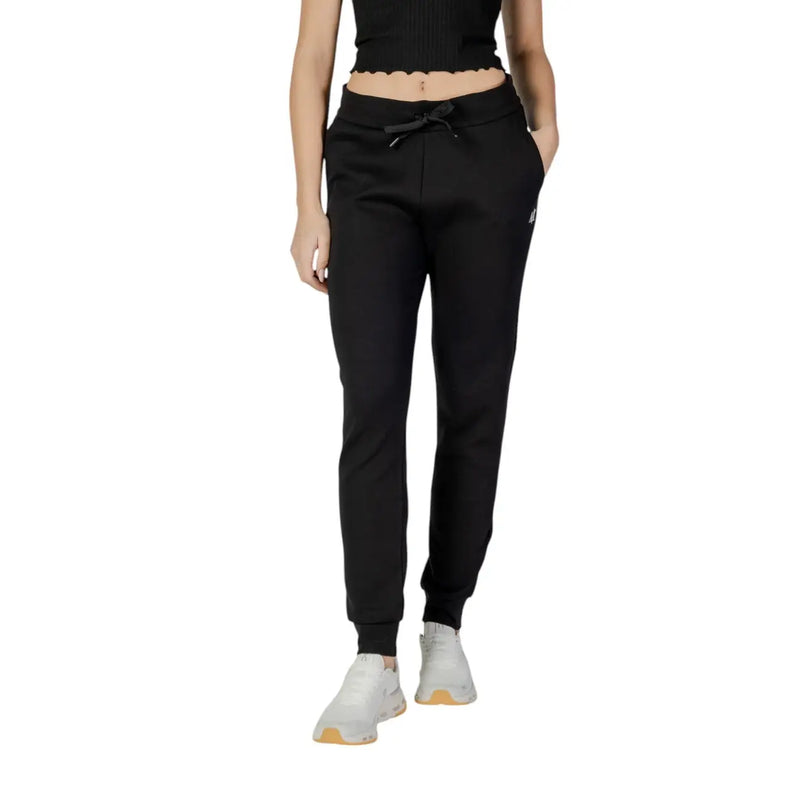 Coton noir armani exchange Pantalon de jogging pour femme avec détails en dentelle, taille élastiquée à cordon et ourlets côtelés.