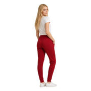 Armani Exchange Pantalon de jogging rouge pour femme en viscose mélangée, taille KH, avec taille élastiquée et jambes fuselées