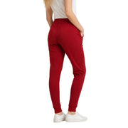 Armani Exchange Pantalon de jogging rouge pour femme en viscose mélangée, taille KH, avec taille élastiquée et bas de jambes côtelés