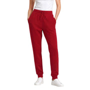 Armani Exchange Pantalon de jogging rouge pour femme en viscose mélangée, taille KH, avec cordon de serrage à la taille et chevilles élastiques.