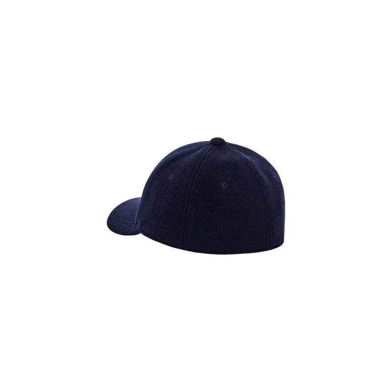 Armani Exchange Casquette en laine bleu marine pour homme, à empiècements structurés et visière incurvée, vue de face