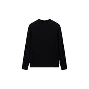 Armani Exchange Pull en laine noir pour homme, manches longues et col rond, vue de face