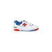 New Balance 550 sneaker in white, blue, and red colorway for women from New Balance