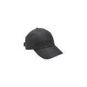 Black baseball cap with adjustable strap and curved brim.