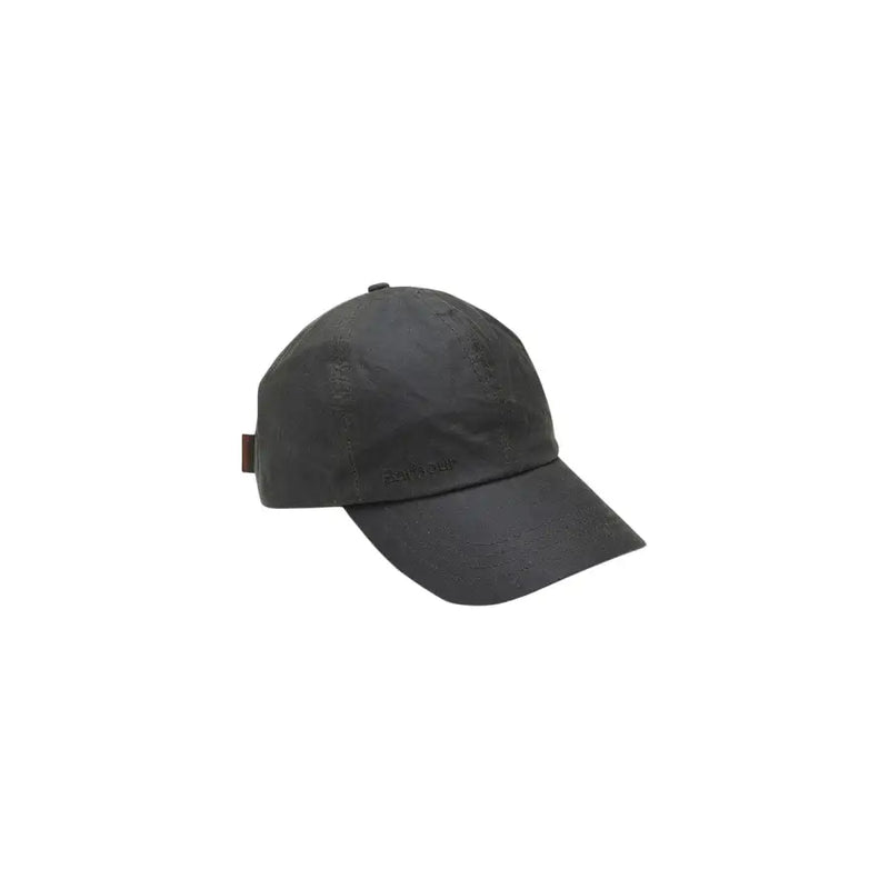 Black baseball cap with adjustable strap and curved brim.