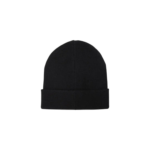 Bonnet Barbour International en laine noire pour homme, avec revers, vue de face