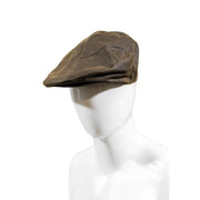 Casquette Barbour pour homme en coton ciré marron, à la texture usée classique et aux coutures apparentes, vue de face