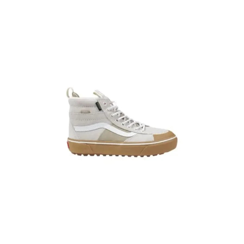 Beige and brown high-top sneaker from Vans Women with laces and rubber sole