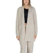 Beige cardigan with pockets from Clerè Women’s Purple Knit Sweater collection