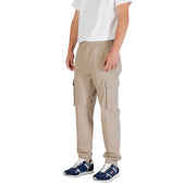 Beige cargo pants from calvin klein jeans featuring an elastic waistband and side pockets for casual wear