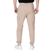 Beige Ea7 men cotton trousers for spring summer fashion collection