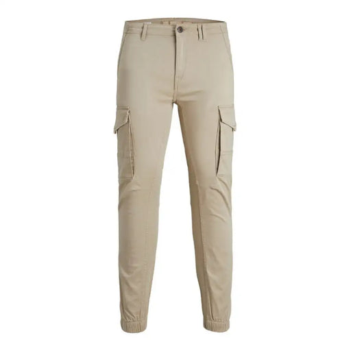 Beige cargo pants displayed in the product listing