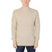 Beige crew neck sweater worn by model from Only & Sons Men Knitwear collection