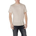 Beige crew-neck T-shirt from Ea7 Men Blue Slip On Round Neck Cotton T Shirt collection