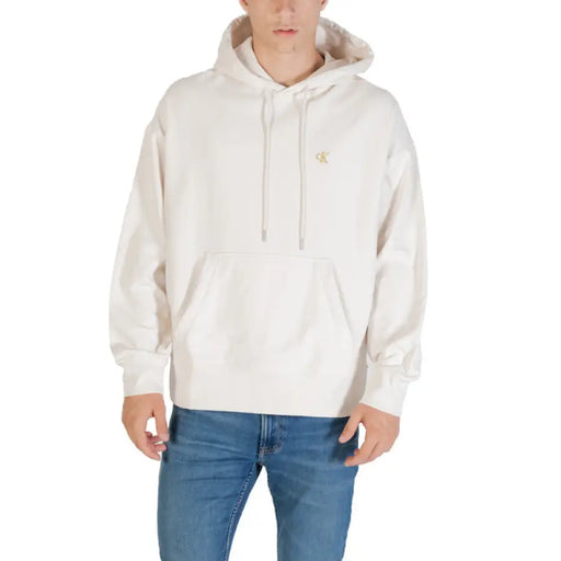 Sweat-shirt à capuche beige de Calvin Klein Collection de sweats à capuche et de sweatshirts noirs