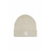 Beige knit beanie with CK logo from Calvin Klein Men’s Fall/Winter Collection