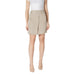 Beige mini skirt displayed in Women’s Beige and Khaki Mini Skirt product image