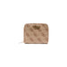 Beige patterned Guess zip around wallet with intricate design and premium material