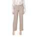 Beige wide-leg trousers displayed as part of the Beige Wide Leg Trousers product