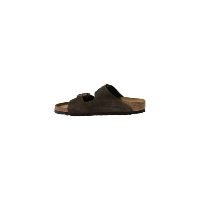 Brown suede two-strap sandal in Birkenstock Brown Leather Men Slippers Spring Summer collection