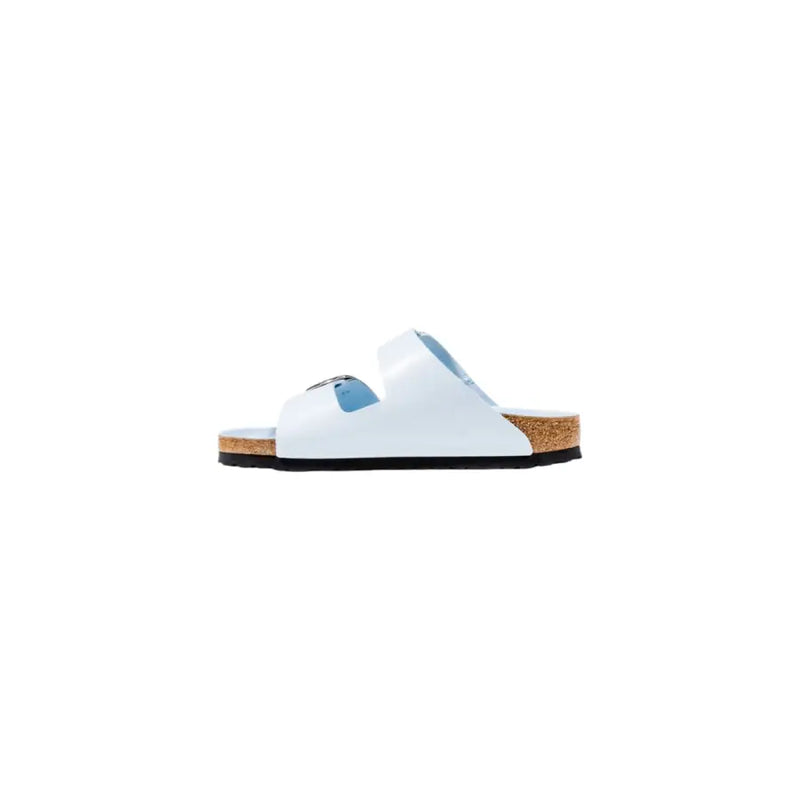 Birkenstock Arizona white leather sandal with cork footbed