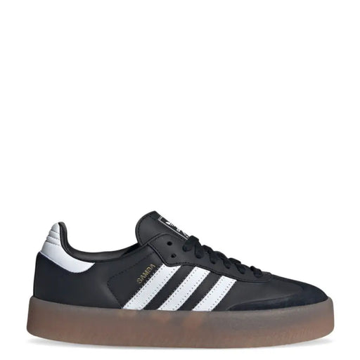 Black Adidas Samba Platform Sneaker showcasing a stylish and modern athletic footwear design