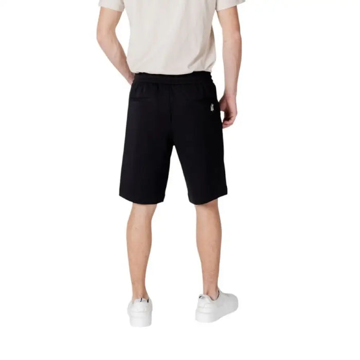 Armani Exchange Men’s Black Athletic Shorts with Laces and Pockets for active wear
