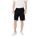 Ea7 Mens Black Cotton Shorts with Front Pockets perfect for athletic activities