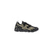Black and beige geometric athletic shoe for men featuring modern design and comfort