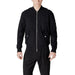 Black Bomber Jacket showcasing a stylish design suitable for casual and trendy outfits