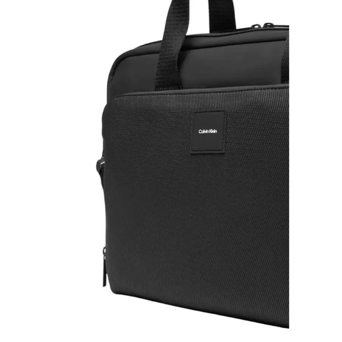 Black Calvin Klein briefcase showcased in the Black Business Briefcase With Handles