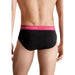 Black Calvin Klein men’s briefs with pink waistband from Calvin Klein Men Underwear collection