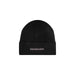 Black Calvin Klein Jeans beanie displayed on a neutral background