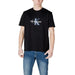Black Calvin Klein Jeans T-shirt from the Calvin Klein Jeans Mens White Print Round Neck collection