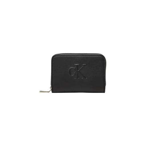 Black Calvin Klein Zippered Wallet displayed with sleek design and premium craftsmanship