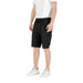 Men’s Black Cargo Shorts displayed on a product page