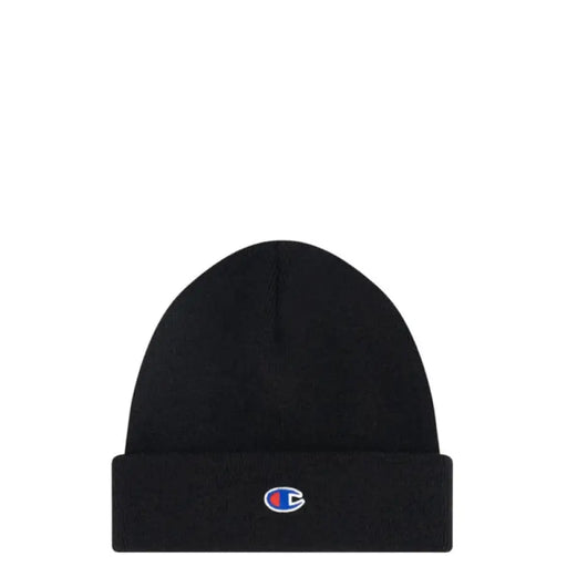 Noir Champion bonnet exposé à côté du Champion Produit Gray Beanie